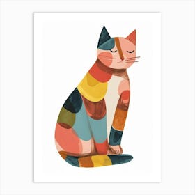 Korat Cat Clipart Illustration 3 Art Print