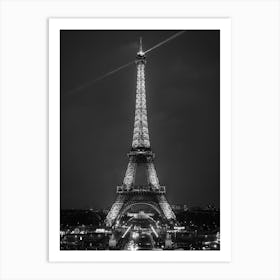 La Tour Eiffel 1 B&W Art Print