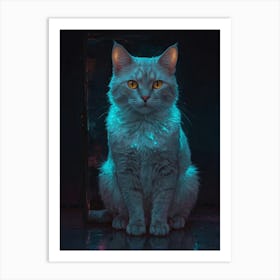 Glow Cat Art Print