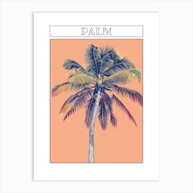 Palm Tree Minimalistic Drawing 1 Poster Art Print