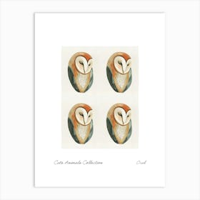 Cute Animals Collection Owl 4 Art Print