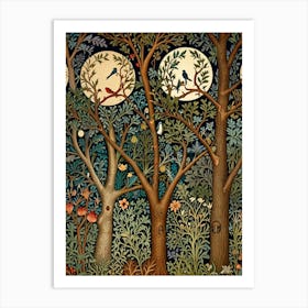 William Morris Moonlit Forest Art Print