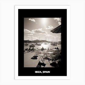 Poster Of Ibiza, Spain, Mediterranean Black And White Photography Analogue 3 Art Print