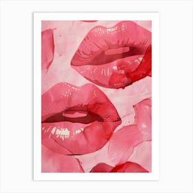 Kissing Lips 1 Art Print