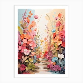 Modern Multicolored Abstract Garden Plants Painting Art print Art Print