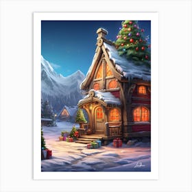 Christmas House Art Print