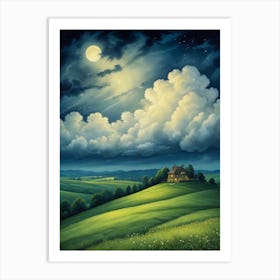 Evening In The Countryside Art Print