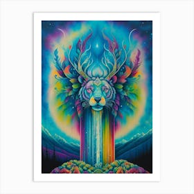 Rainbow Lion 1 Art Print