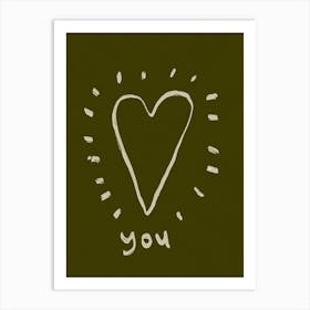 You (Heart) Art Print