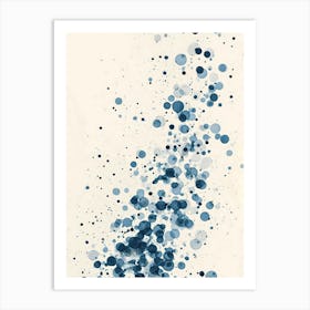 Blue Dots 1 Art Print