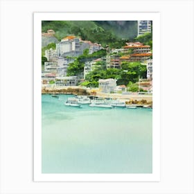 Rio De Janeiro Brazil Watercolour Tropical Destination Art Print