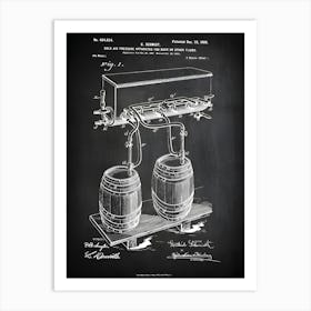 Keg Sign, Beer Keg Decor, Brewery Art, Brewery Decor, Beer Maker Gift, Beer Lover Gift, Beer Print, Craft Beer Decor, Beer Maker, Hb8241 Art Print