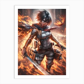 Mikasa Ackerman Attack On Titan 3 Art Print