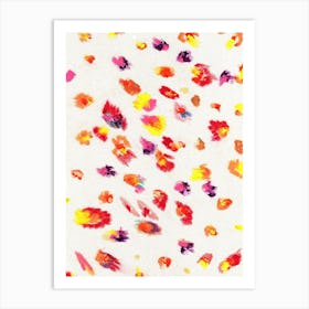 Abstract Art Print, Colorful Brushstrokes Art Print