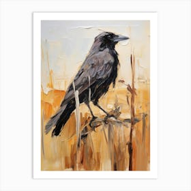 Bird Painting Raven 1 Art Print