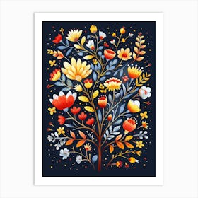 Floral Tree Art Print