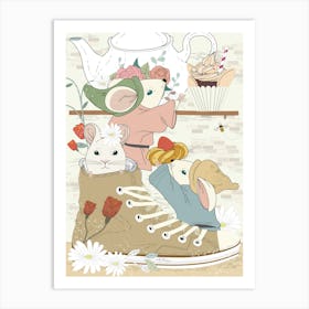 Afternoon Tea Party For Mice 0 Art Print