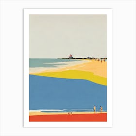 Hammonasset Beach Connecticut Midcentury Art Print