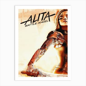 Alita Battle Angel 99 Chrome Art Print