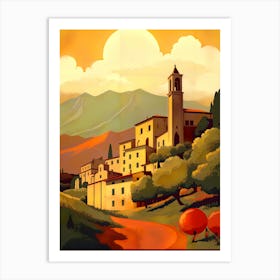 Tuscan Village Art Print