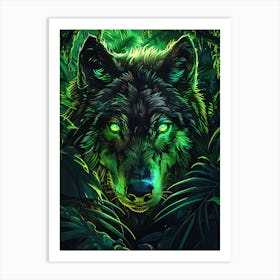 Wolf In The Jungle 11 Art Print