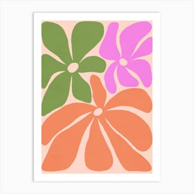 Minimal Boho Floral trio Matisse 1/2 Art Print