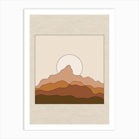 Abstract Moonrise Art Print