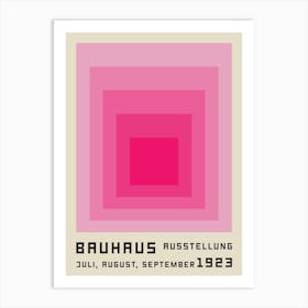 Bauhaus Pink Bold Geometry Art Print