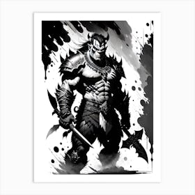 Dwarven Warrior 1 Art Print