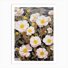 Portulaca 4 Flower Painting Art Print