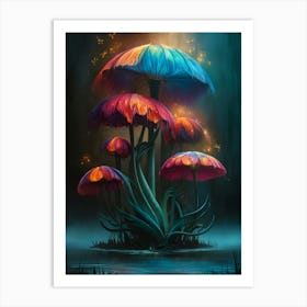 Mushroom Forest 4 Art Print