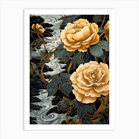 Roses In Water Art Print