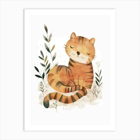 Charming Nursery Kids Animals Tiger 2 Art Print