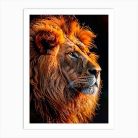 Lion Portrait Art Print