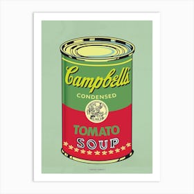 CAMPBELL´S SOUP GREEN | POP ART Digital creation.  THE BEST OF POP ART, NOW IN DIGITAL VERSIONS! Prints with bright colors, sharp images and high image resolution.  Art Print