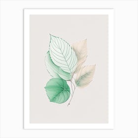 Mint Leaf Contemporary 8 Art Print