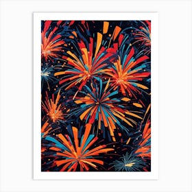 Fireworks Background 1 Art Print