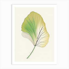 Ginkgo Leaf Warm Tones Art Print