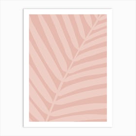 Tropical Palm Leaf Peach Art Print