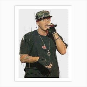 Eminem Microphone Art Print