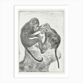 Two Flying Monkeys (1878–1917), Theo Van Hoytema Art Print