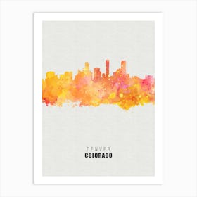 Denver Colorado City watercolor Art Print