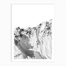 Black And White Mountain 4 Art Print