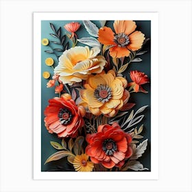 Paper Flowers 2 Art Print