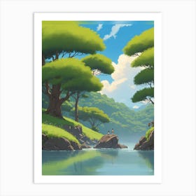 Trees And Waters Art Print