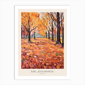 Autumn City Park Painting Parc Jean Drapeau Montreal Canada Poster Art Print