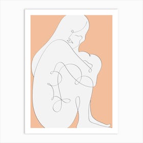 Figure Drawing Peach Fuzz_2670656 Art Print