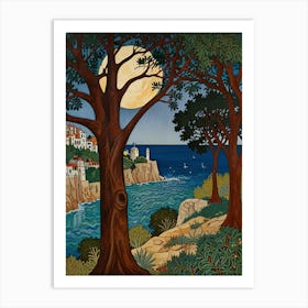 William Morris Moonlight Over The Sea Art Print