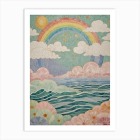 Rainbow Over The Ocean Art Print