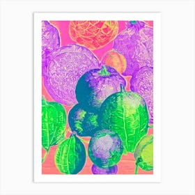 Rutabaga Risograph Retro Poster vegetable Art Print